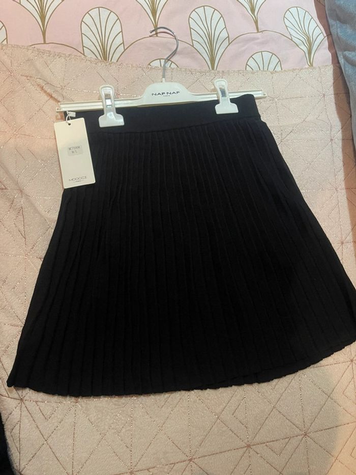 Jupe patineuse évasée- Maille côtelée noire Taille M/L