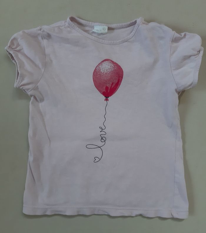 Tee-shirt manches courtes fille - ballon - Kiabi - 3 ans - photo numéro 2