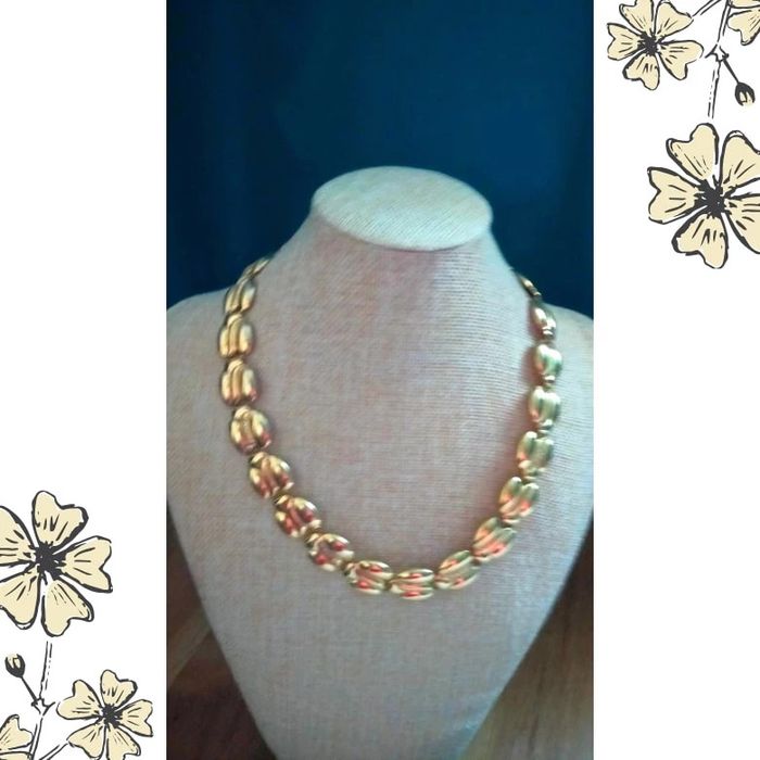 Collier vintage doré sculpté – Élégance rétro - photo numéro 14