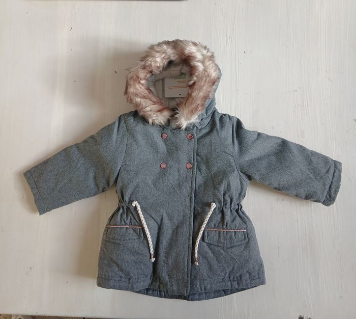 Obaïbi : Parka 2 en 1 Gris chiné et écru - photo numéro 3