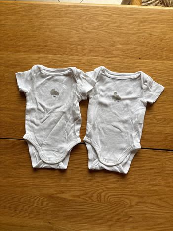 Lot de 2 bodies manches courtes 1 mois Obaïdi