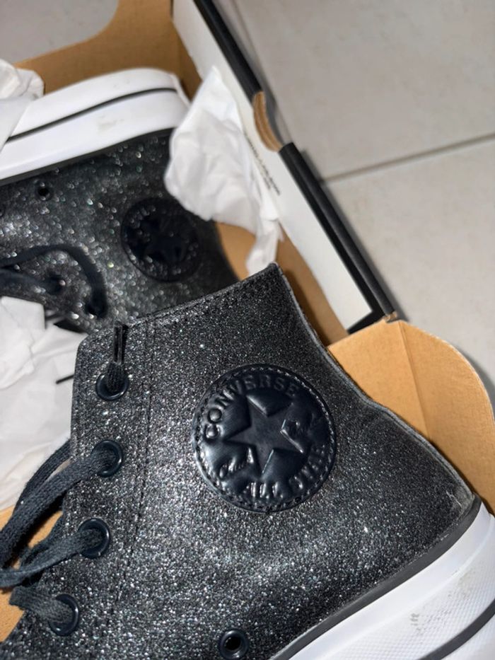 Converse plate-forme noire pailletées - photo numéro 13