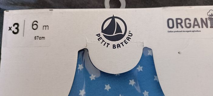 6 bodies sans manches neufs petit bateau 6 mois - photo numéro 2