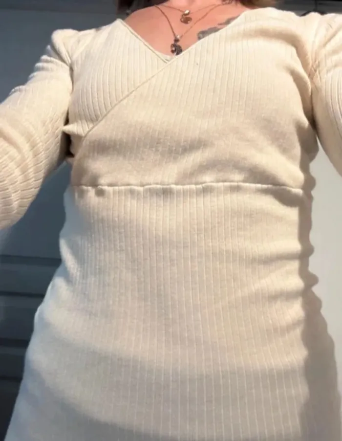 Robe élégante crème Manoukian 👗 taille L neuve - photo numéro 3
