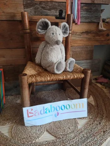 Peluche souris grise tbe soft friends