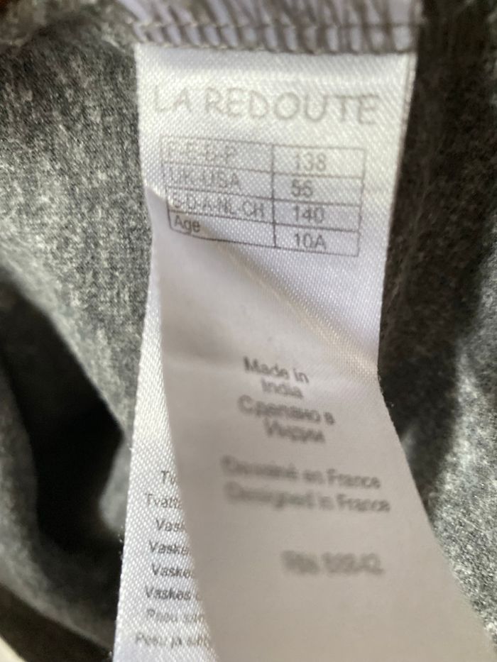 T-shirt gris 56 américain 10 ans la redoute - photo numéro 5
