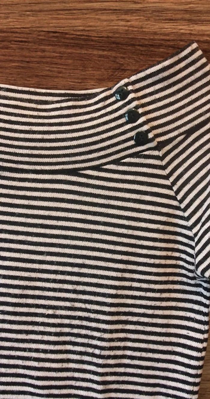 Pull vintage ligné - photo numéro 2