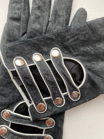 Gants bleus et blancs en nubuck taille 7 S