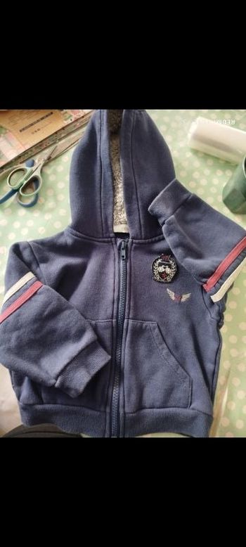 #kytie18moisgarcon. Gilet sweat a capuche manches longues taille 18 mois