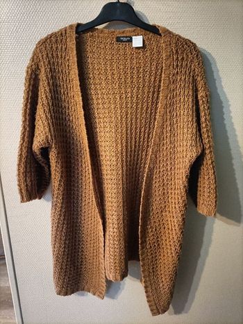 Gilet marron manches 3/4