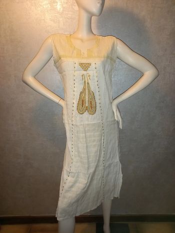 robe longue en coton fendue sur les cotés taille 40