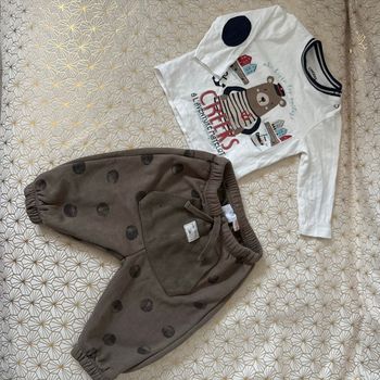 Ensemble ours marron 6-9 mois
