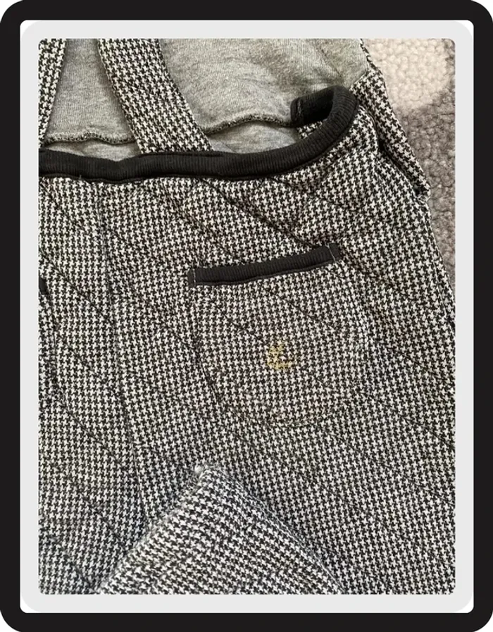 Petit Bateau Salopette Pied de Poule Taille 24 mois/86 cm - photo numéro 5