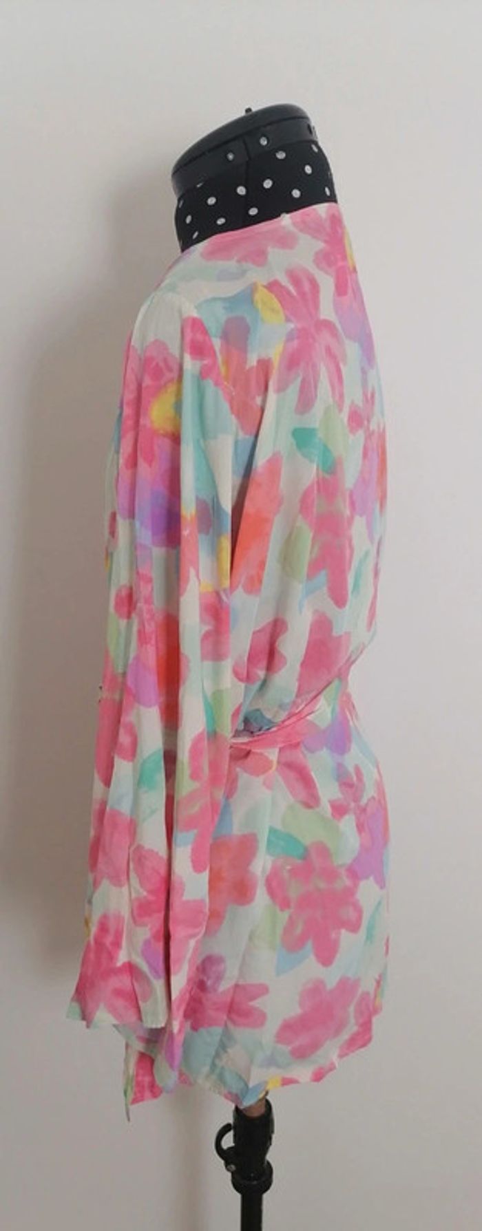 Kimono imprimé floral blanc rose Taille S Undiz - photo numéro 6