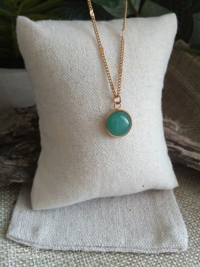 Collier aventurine, pierre naturelle