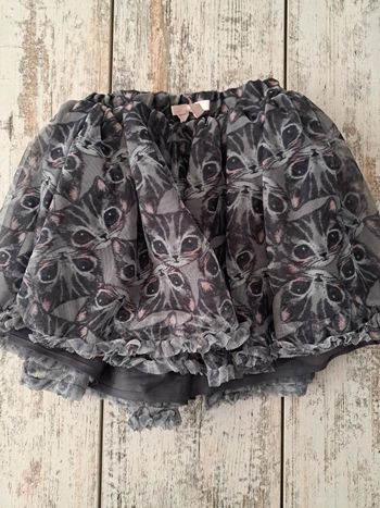 Jupe doublé bas froufrou chat