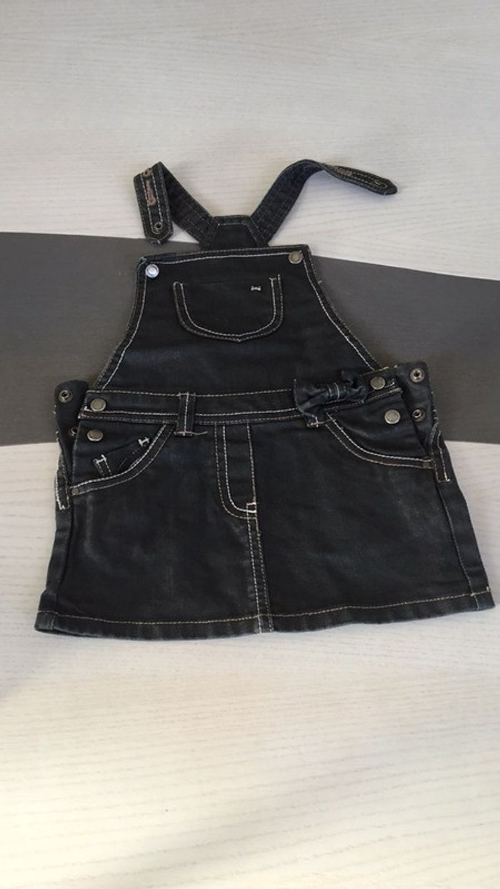 Robe salopette jeans 9m noir