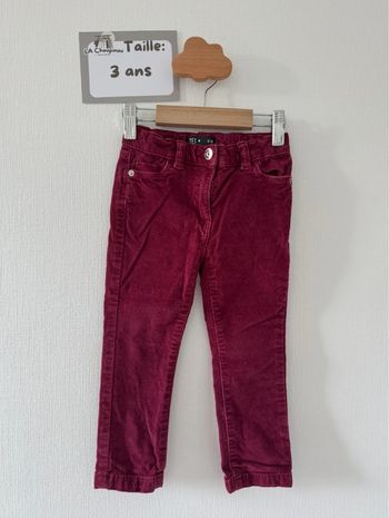 Pantalon velour - taille 2/3 ans 🌸