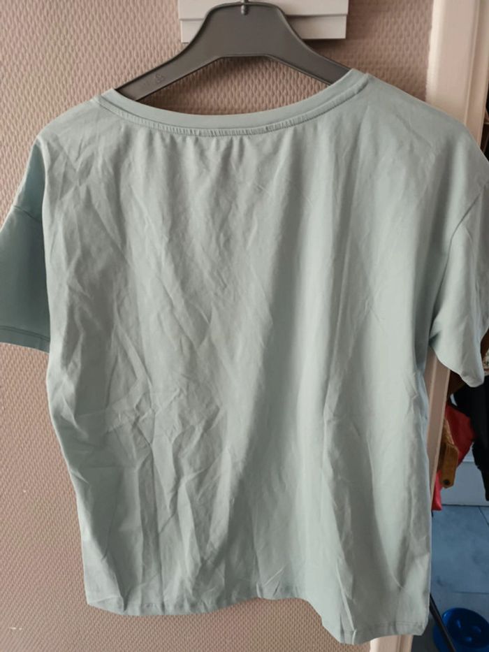T-shirt taille s m attrait tigre avec strass bleu - photo numéro 5