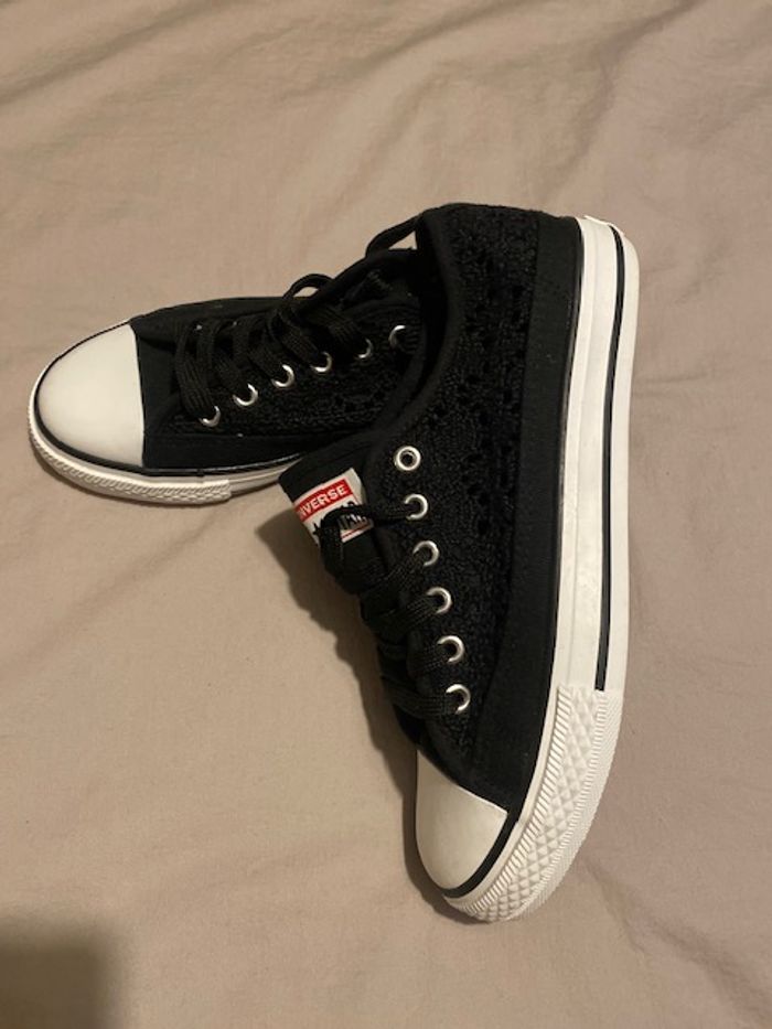 Baskets CONVERSE All Star Crochet - Femme - Noir - photo numéro 3