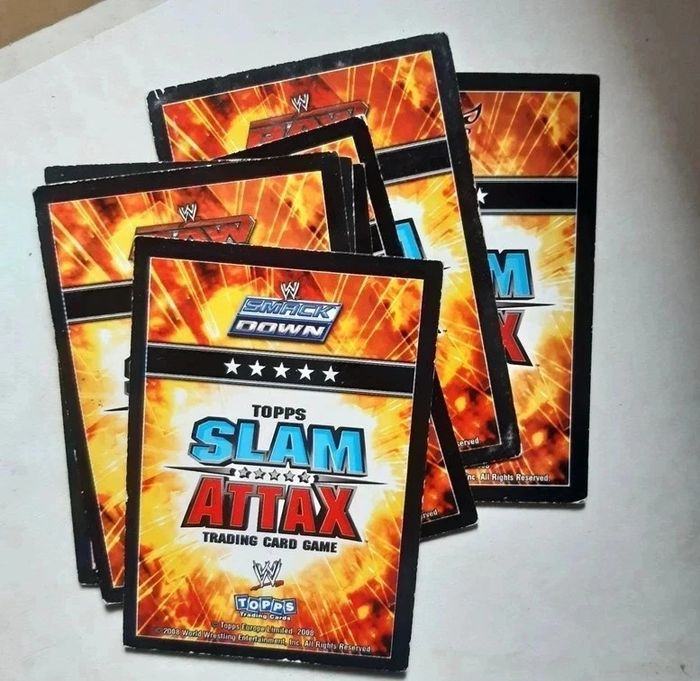 5 cartes catch topps WWE - Slam Attax - Diverses collections