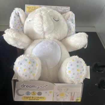 Peluche veilleuse musicale éléphant