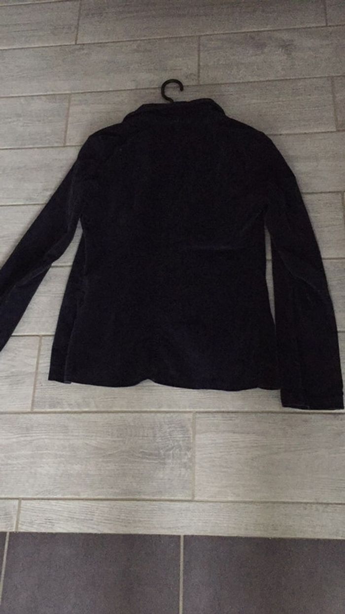 Blazer velour bleu - photo numéro 4