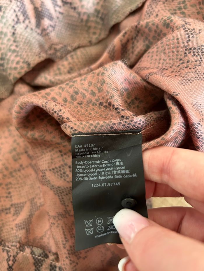 Robe courte marron beige Maison Scotch taille S bon état - photo numéro 10