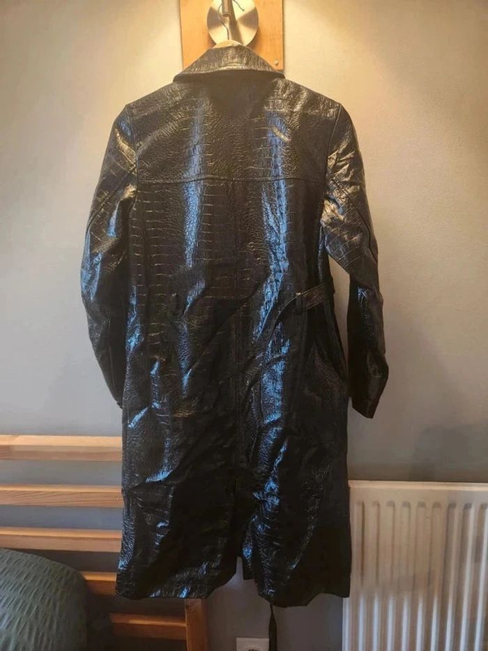 Manteau Pimkie simili cuir noir effet croco - photo numéro 4