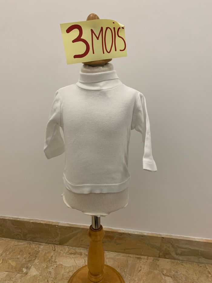 T shirt 3 mois manches longues col roulé