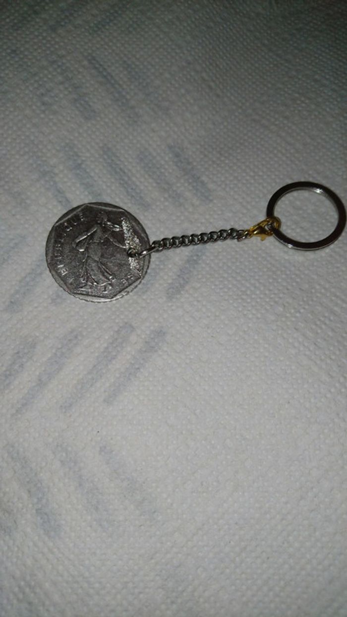 Porte clé pièce francs 1981 - photo numéro 2