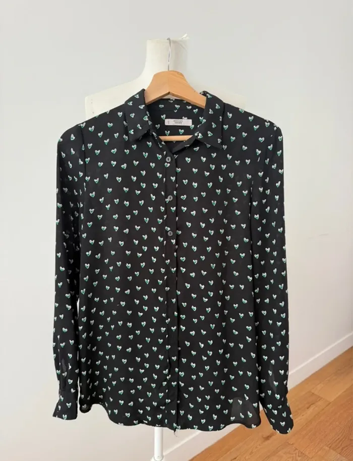 Jolie chemise Mango S/36 cœur
