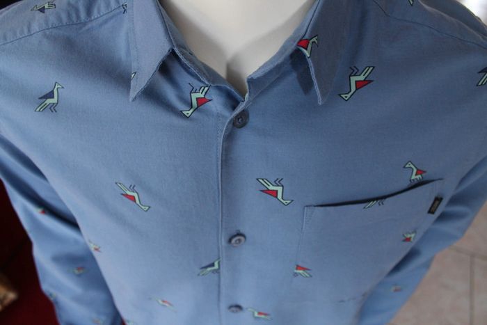 Chemise Wesc motifs bleu - photo numéro 4