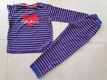 Pyjama rayé fille 10 ans LITTLE MARCEL TBE