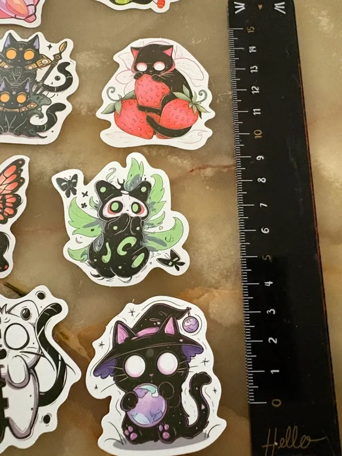 Stickers chats gothique 12 pièces - photo numéro 3