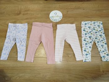 Lot de 4 leggings fille 6/9 mois
