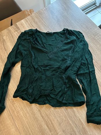 Blouse manche longue vert
