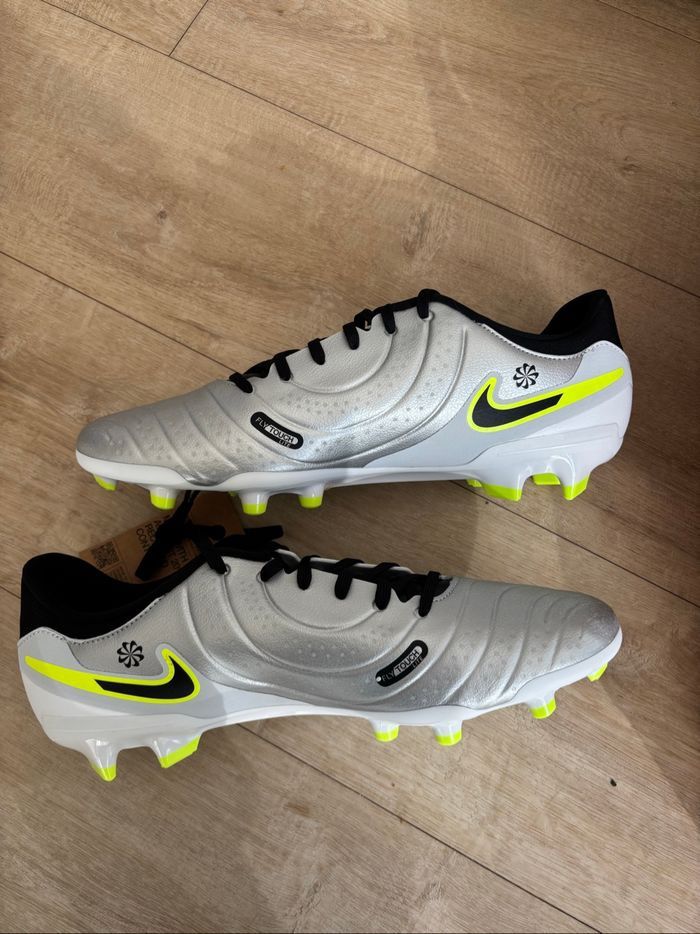 Chaussures Football Nike Tiempo Legend 10 X Academy FG/MG Argent 47 - photo numéro 5