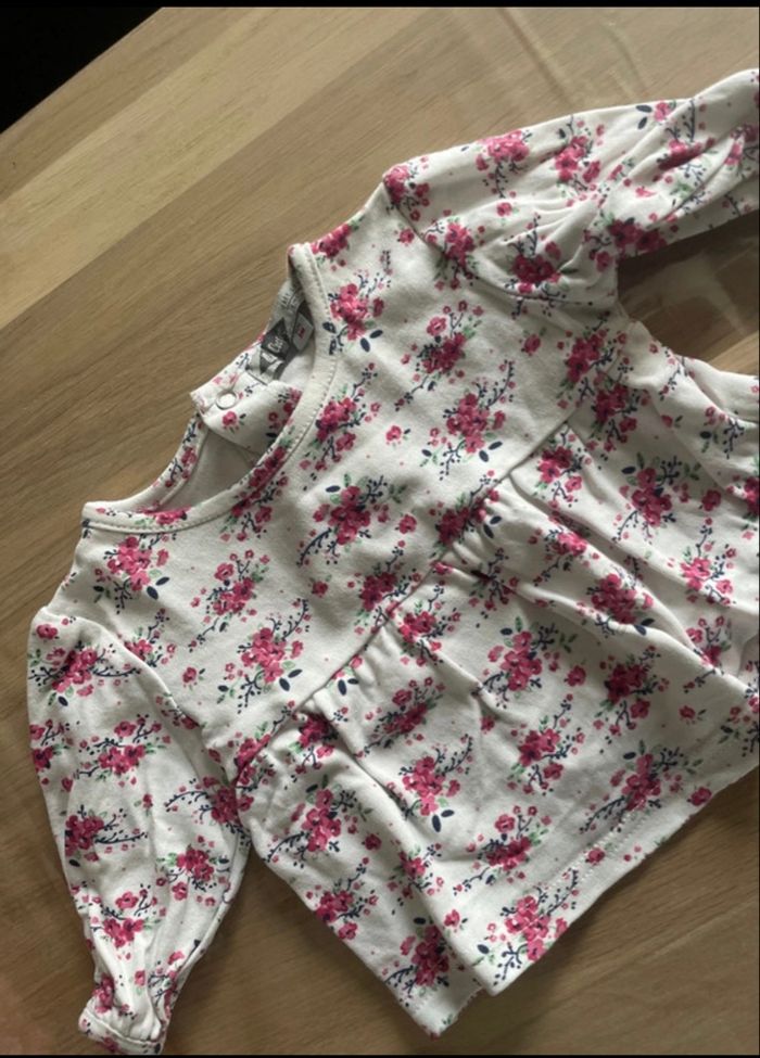 T-shirt haut manches longues fille 3 mois - photo numéro 2