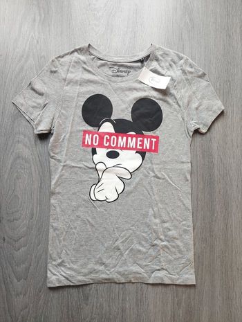 Mickey Mouse : No Comment Grey T-shirt Women (L)