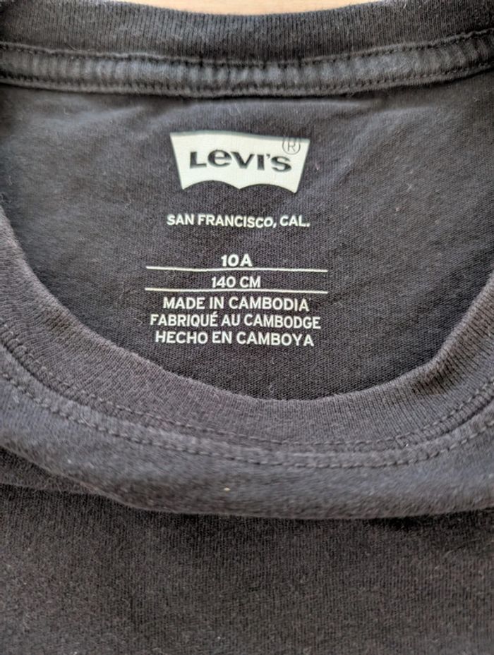 Tee-shirt Levi's noir garçon 10 ans - photo numéro 3