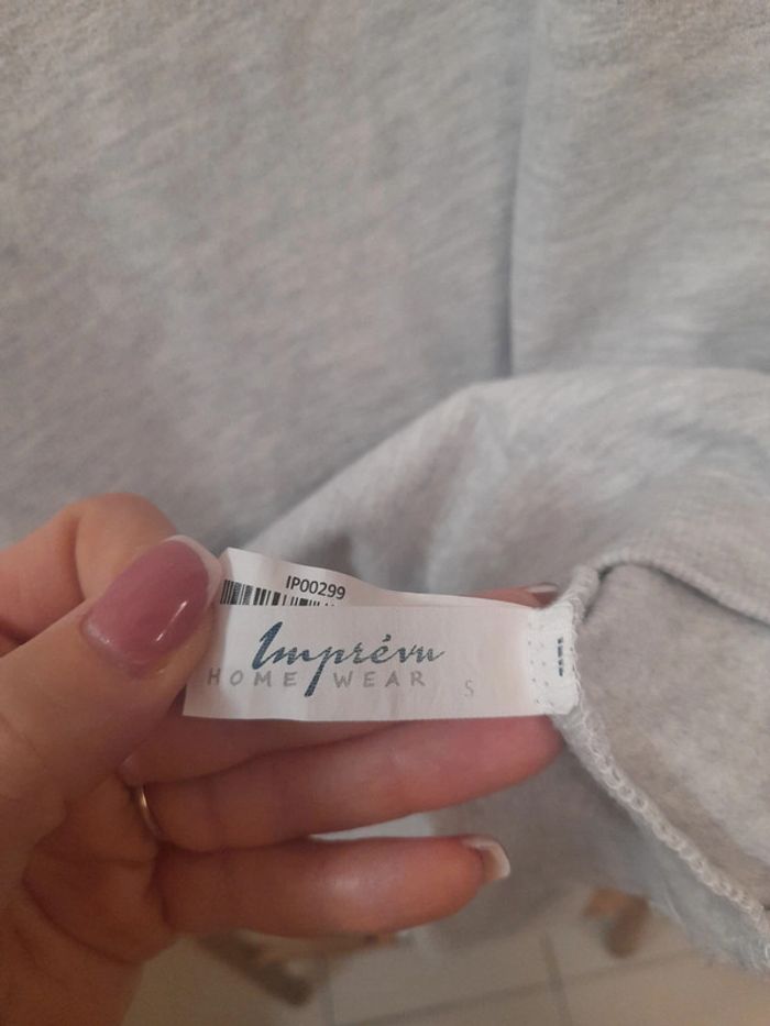 Sweat gris intérieur polaire Imprévu Homewear Taille S - photo numéro 4