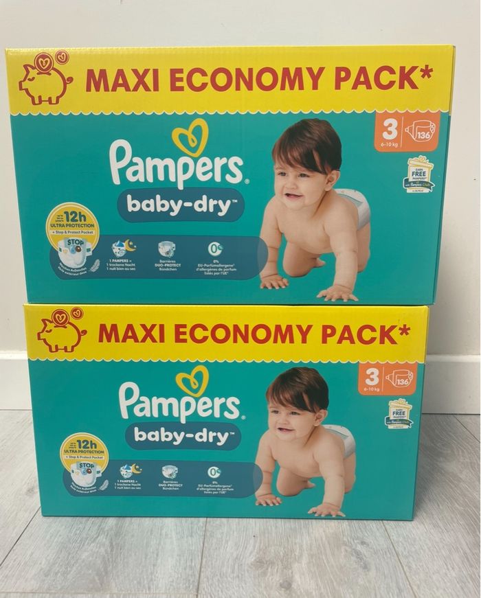 Bonjour pack neuf Pampers de 272 couches taille 3 (6-10 kgs) à 48€