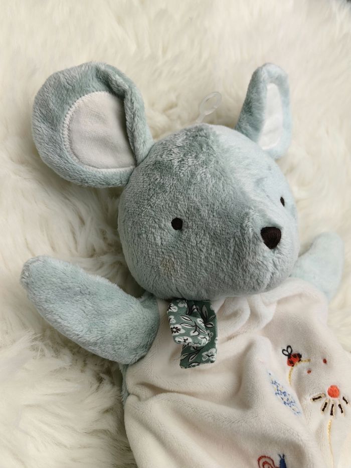 Doudou peluche marionnette souris verte Kaloo K210003 - photo numéro 2