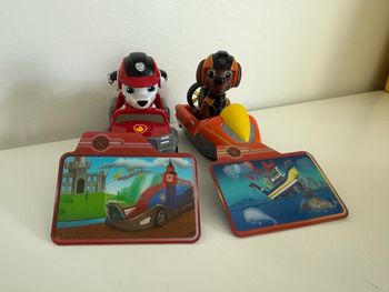 Pat patrouille mission cruiser lot de deux chiens avec véhicules et cartes holographiques