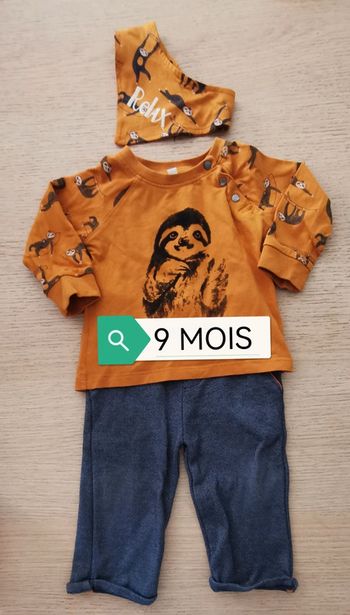 Ensemble 3 pièces garçon 9 mois