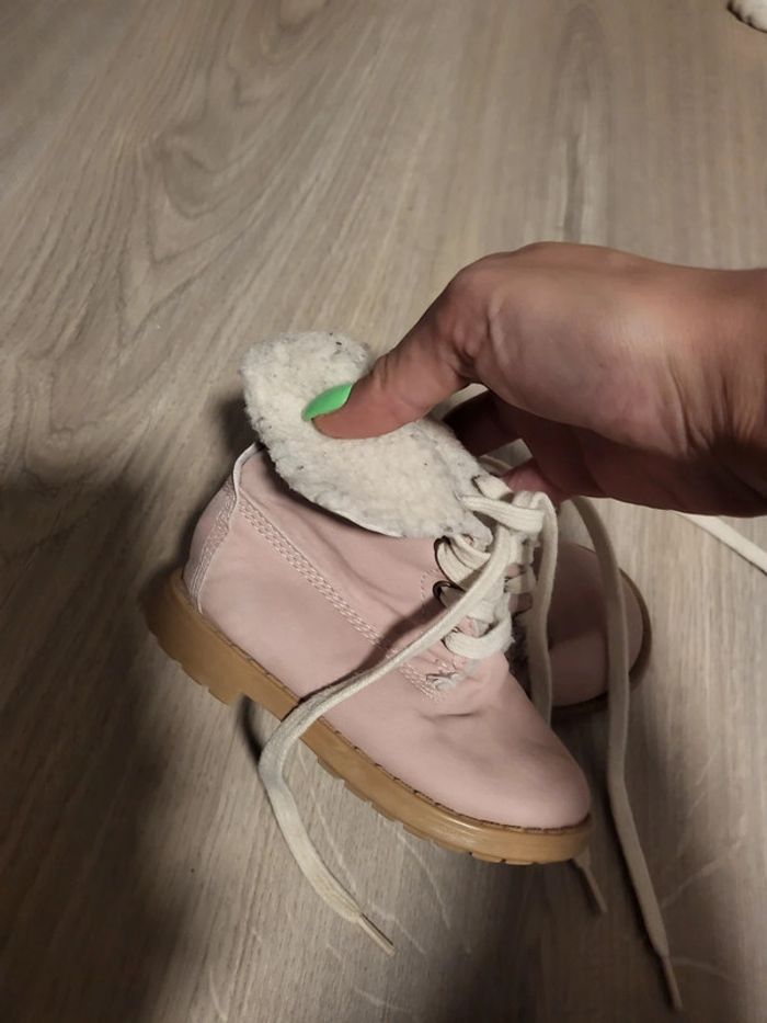 Bottine fille rose poudrée 21 - photo numéro 2