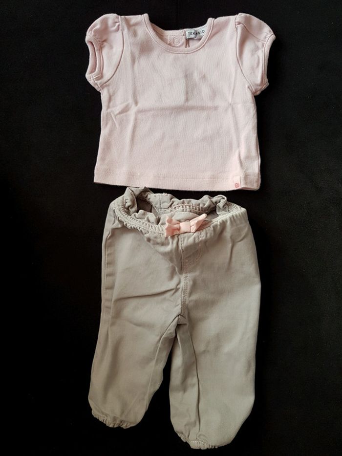 Ensemble fille taille 3 mois pantalon t-shirt