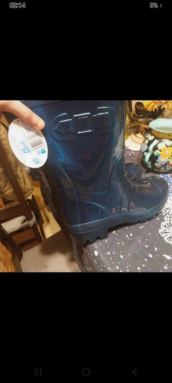Bottes de pluie femme de marque beck bleu metallique pointure 40 neuves avec étiquette