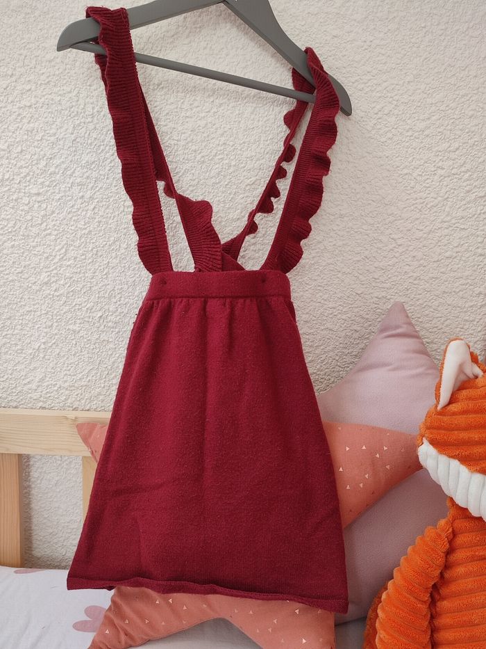 Robe/Jupe avec bretelles - Grenat - 36 mois - Très bon état - Kiabi - photo numéro 2